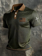 America 250th Anniversary Polo Shirt USA Flag