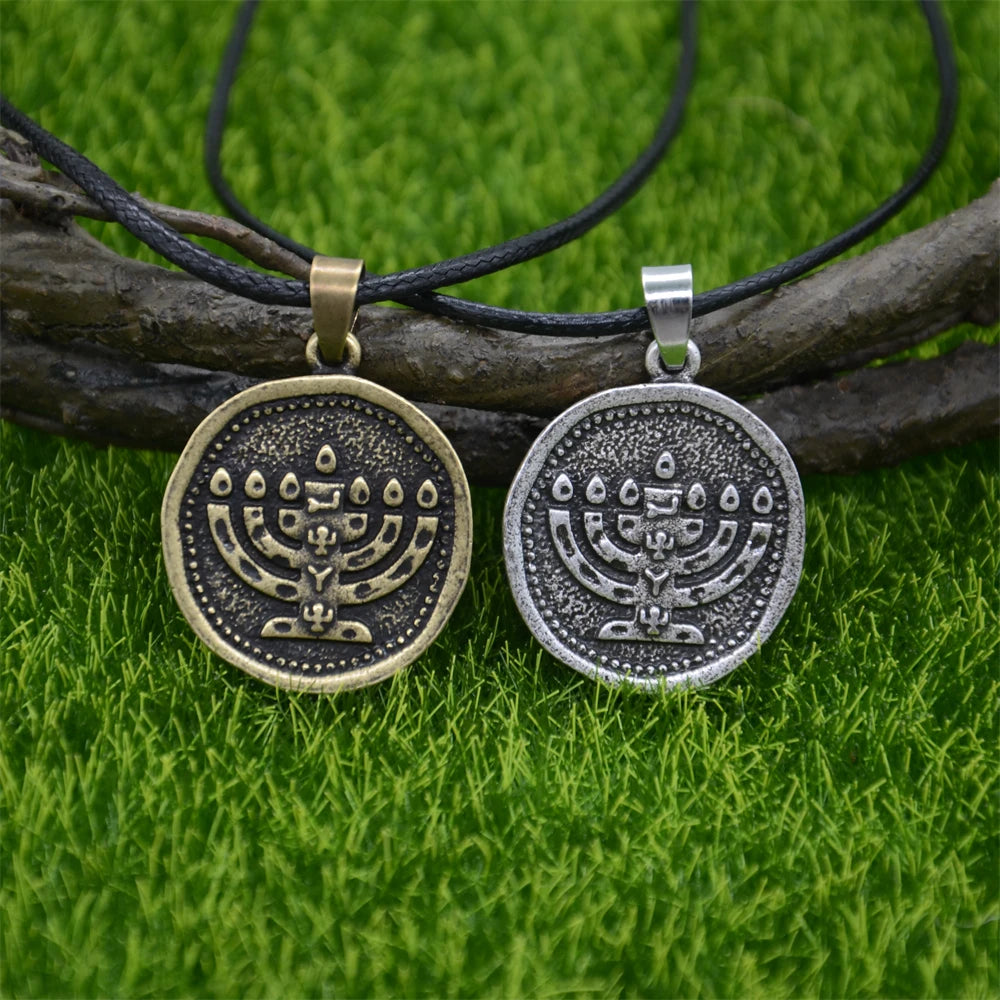 Nostalgia Judaica Menorah Pendant Jewish Jewelry Necklace