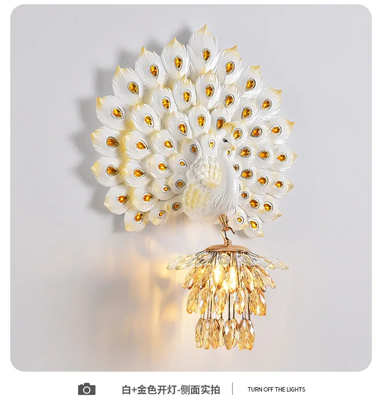 Creative Peacock Wall Lamp