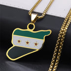 Kurdistan Region Map Necklace