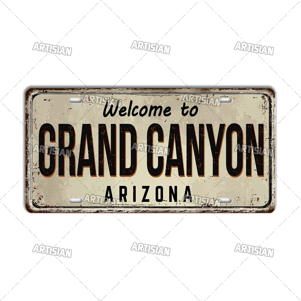 Welcome To USA City Car Plate