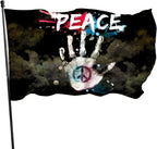 Hippie Peace Sign Flag Love and Peace