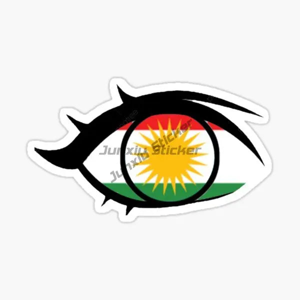 Kurdistan Map National Flag and Emblem Sticker