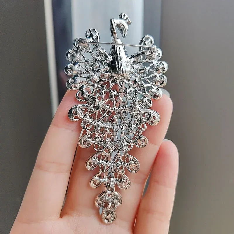 women fashion peacock brooch pins