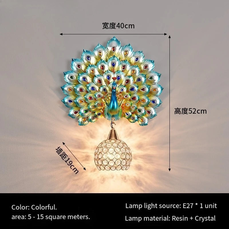 Creative Peacock Wall Lamp