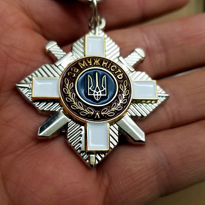 Ukraine Cross Metal Badge