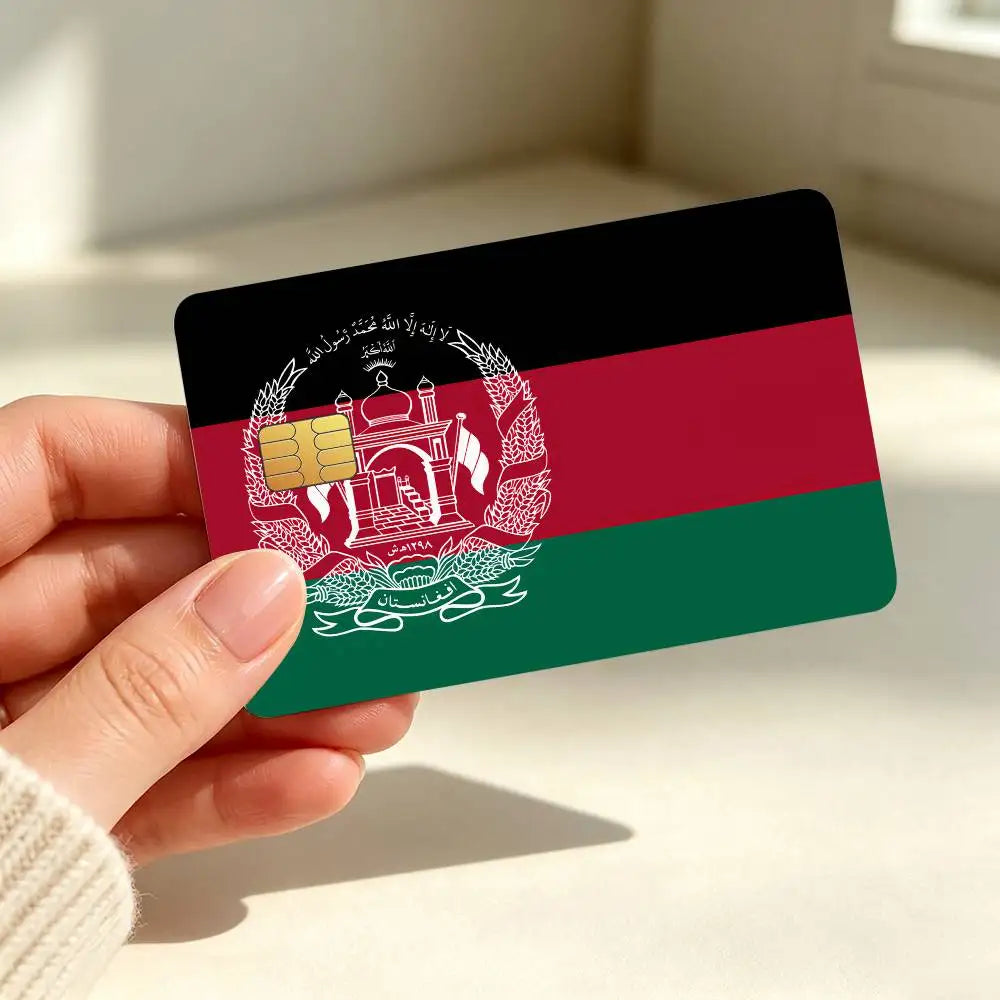 Afghanistan Waterproof Anti-Scratch Card Skin Stickers