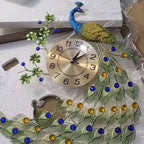 European Peacock Wall Clock