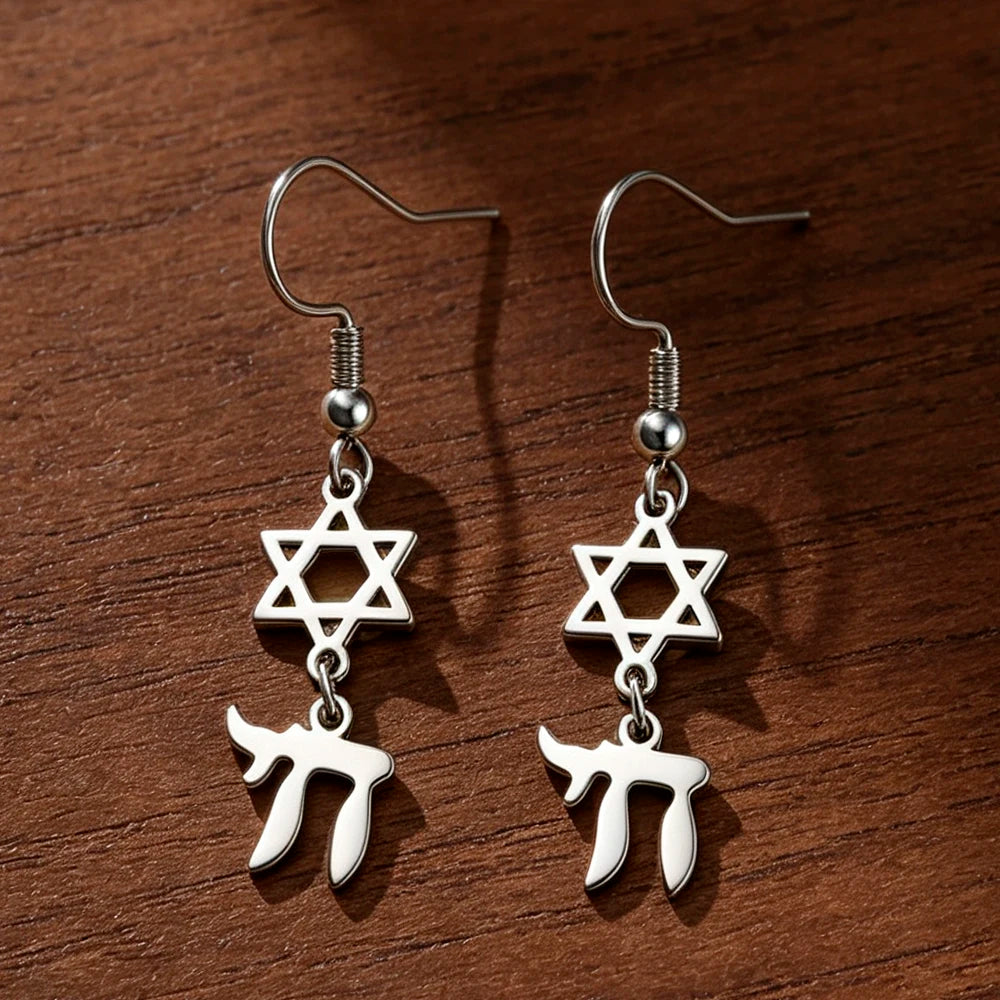 Star of David Chai Women Earrings