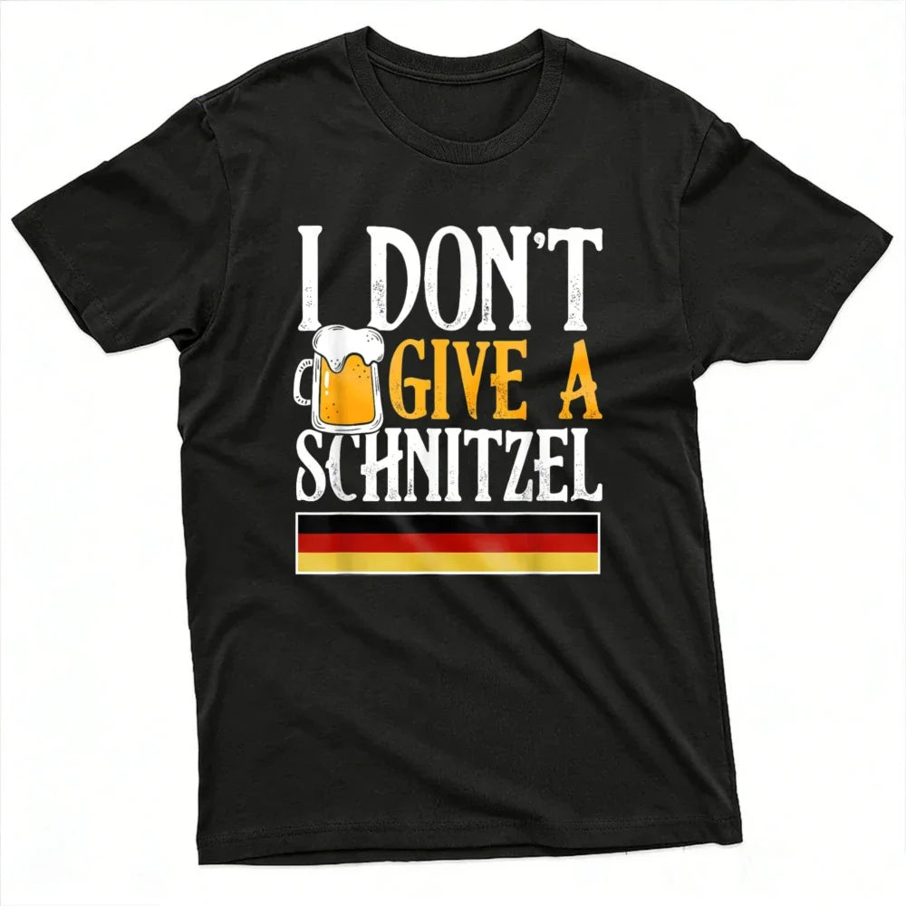 I Dont Give A Schnitzel Beer Germany Flag Men T-Shirt