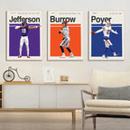 Classic American Football Star Athletes Highlights Achievements Posters