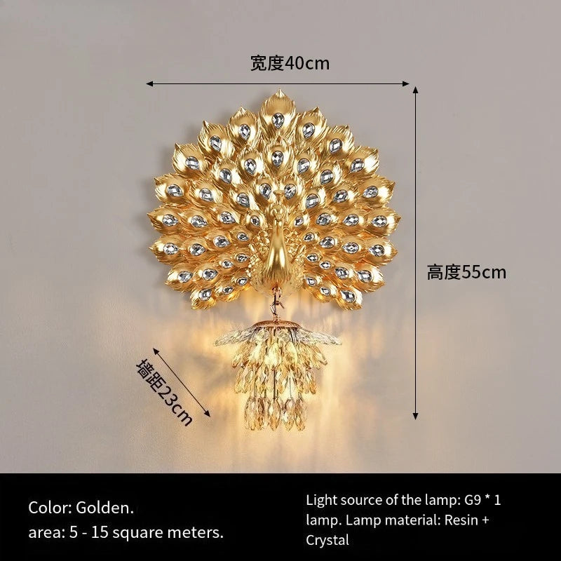 Creative Peacock Wall Lamp
