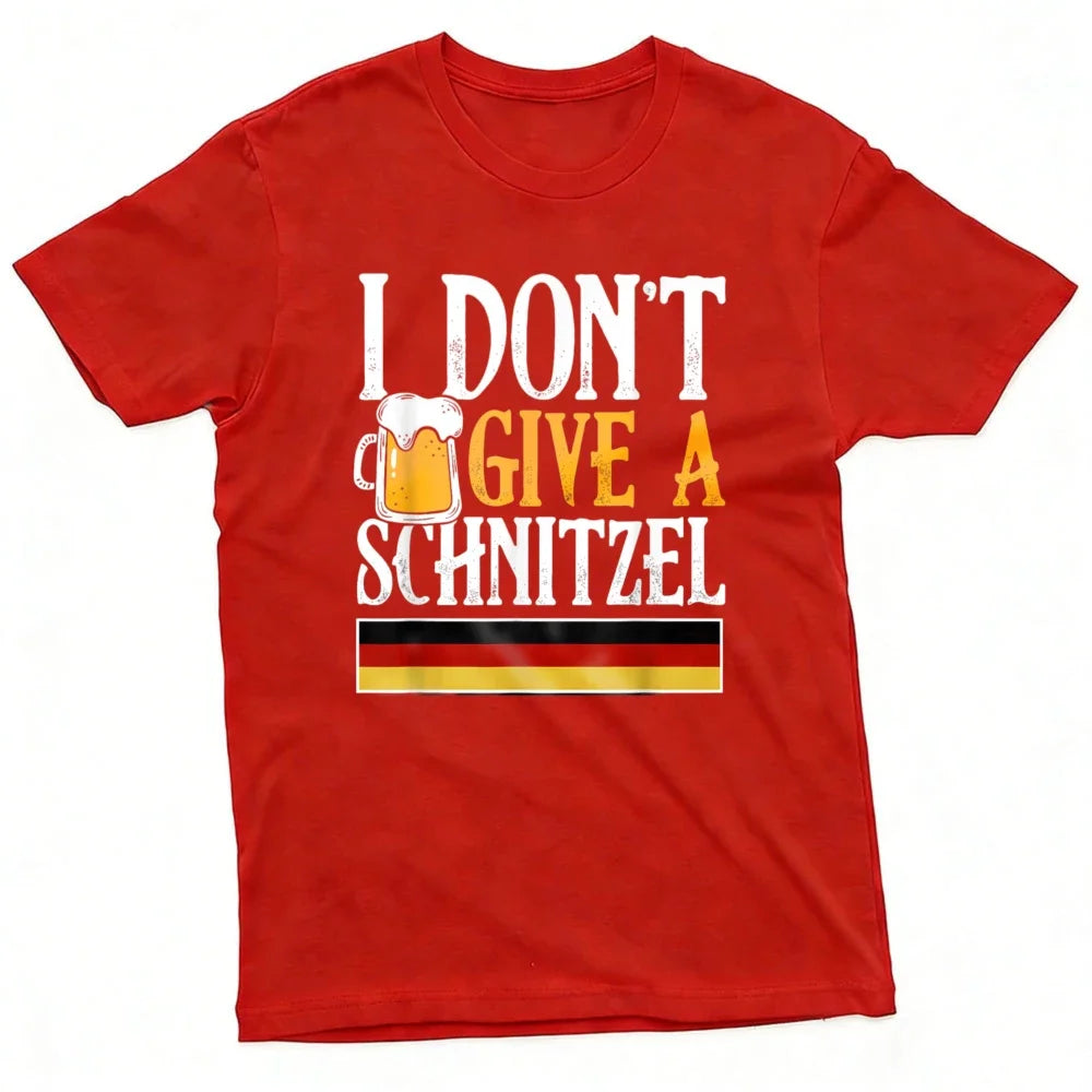 I Dont Give A Schnitzel Beer Germany Flag Men T-Shirt