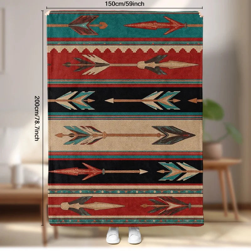 1pc Southwest Arrows Blanket Native American