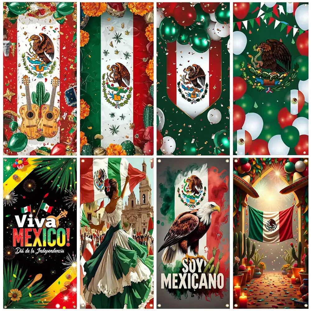 Festival Mexican Lndependence Day Door Banner