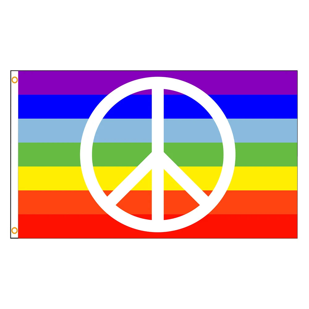Flag of Peace Sign Banner Decoration