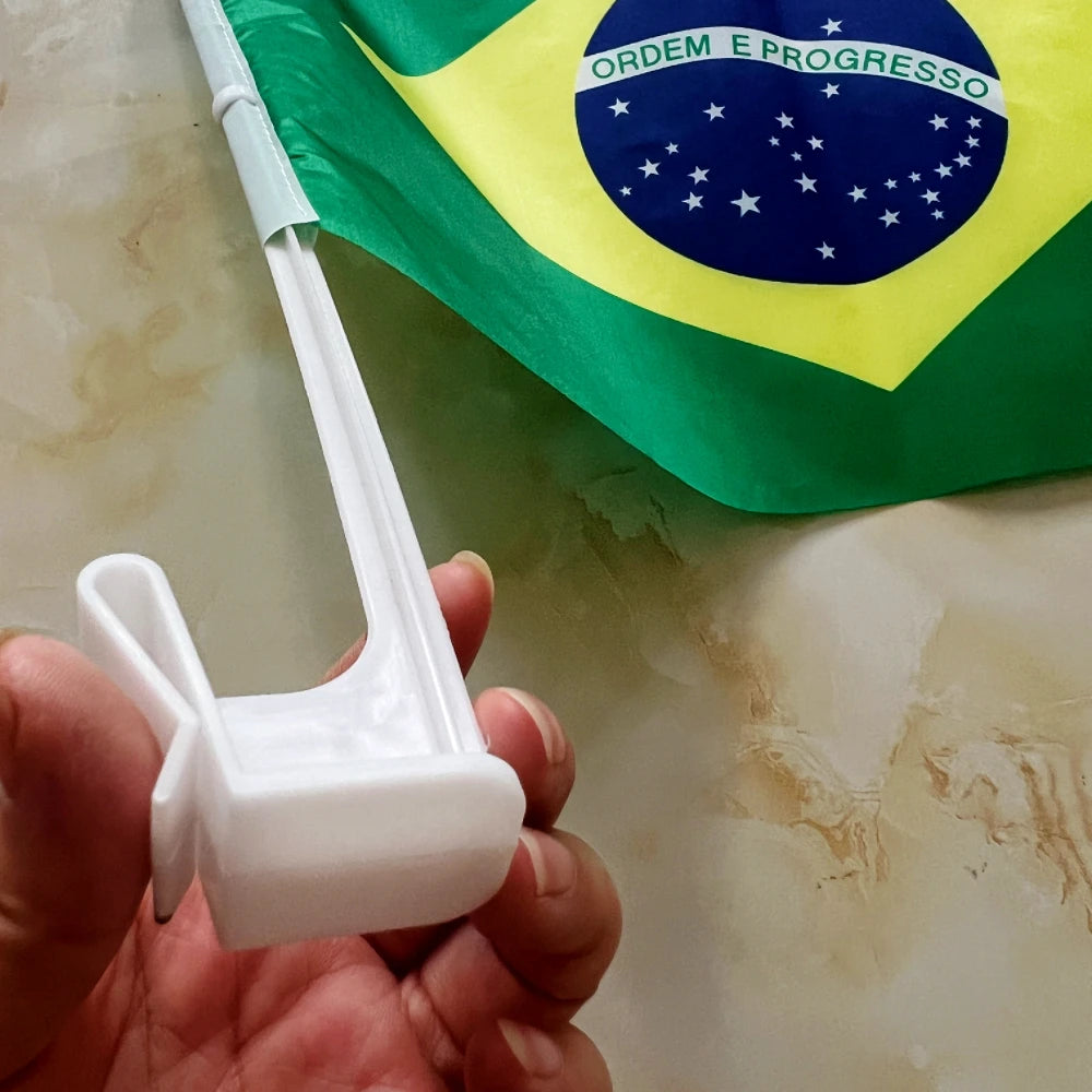 Brazil Car Flag With Pole