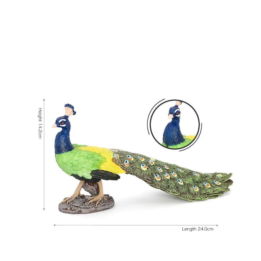 Plastic Farm Life Peacock Toy Figure