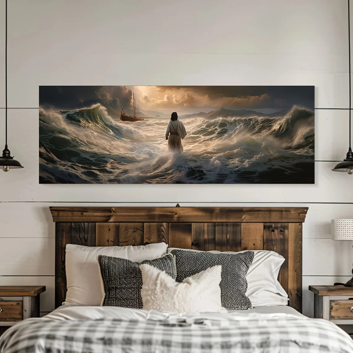 Jesus Walking on Water Canvas Art