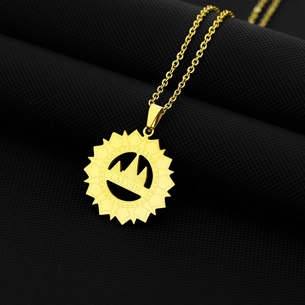 Stainless Steel Yazidi Lalish Peacock Necklace