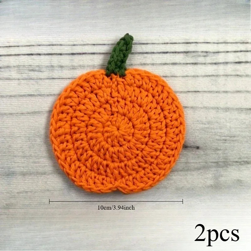2/3pcs Handmade Knit Cup Coaster
