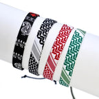 Multicolor Sizes Weave Kufiya Patterns Bracelets