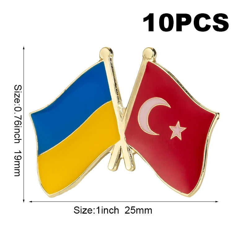 10pc Ukraine Friendship Badge International Collections