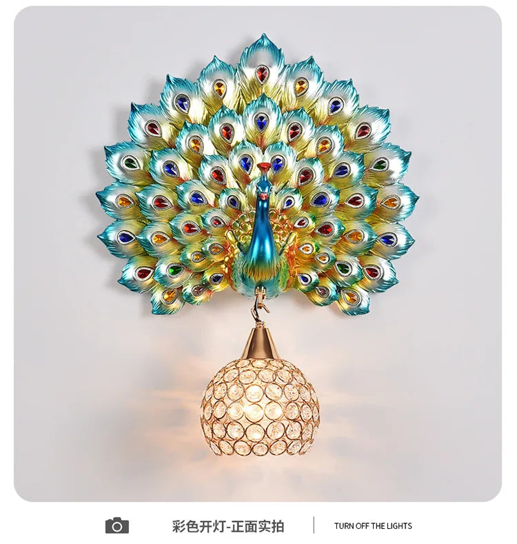 Creative Peacock Wall Lamp