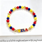 Classic Enamel Art Venezuelan Colombian Flag Bracelet