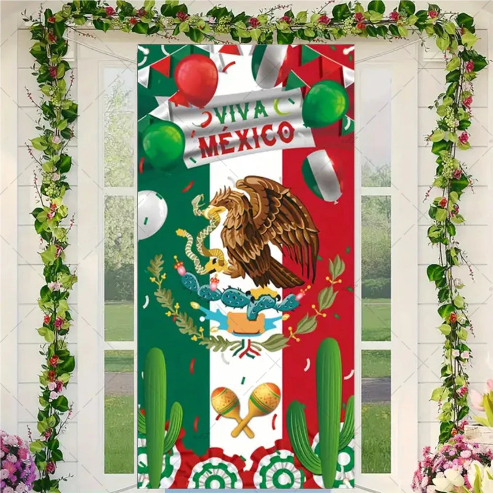 Festival Mexican Lndependence Day Door Banner