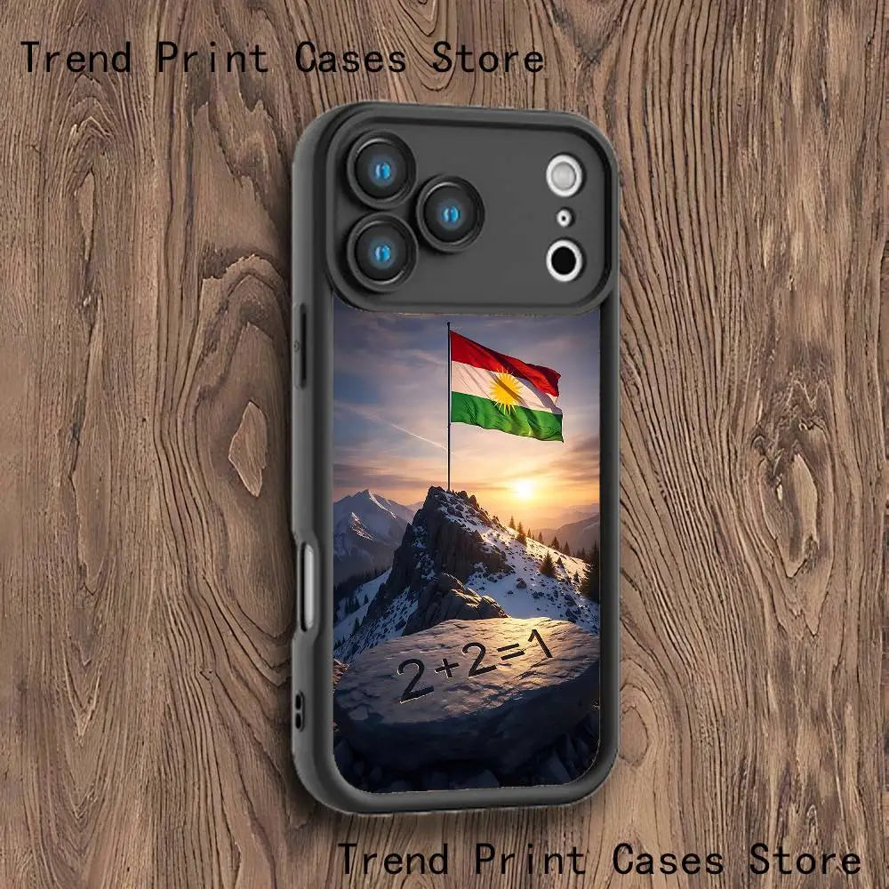 Kurdistan Flag Art Emery Case For iPhones