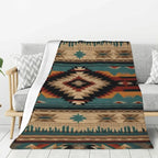 Native American Navajo Boho Aztec Pattern Blanket