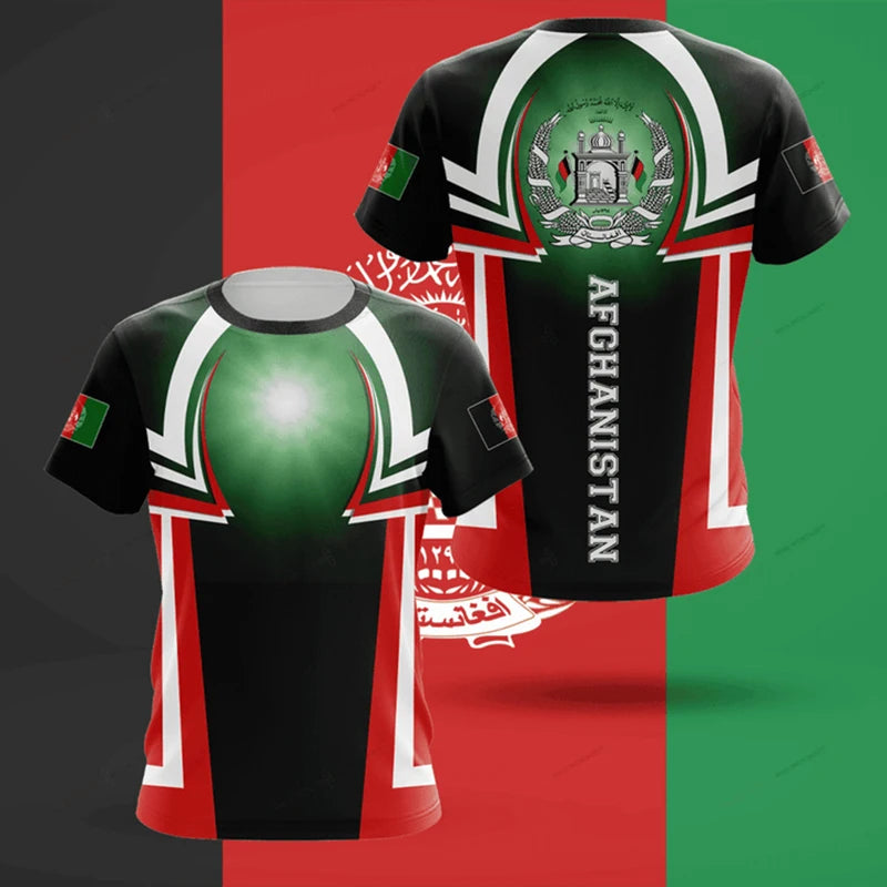 Afghanistan Flag Graphic T-shirts 3D Printed Clothes Custom