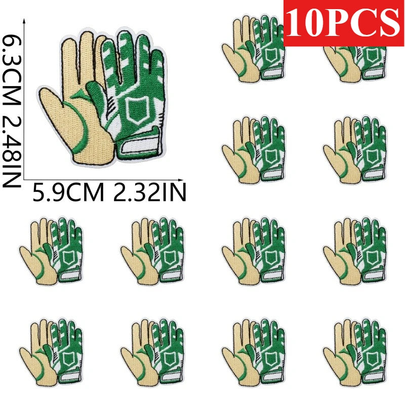 10/12PCS  Wholesale Embroidery Patches Rugby for Clothing