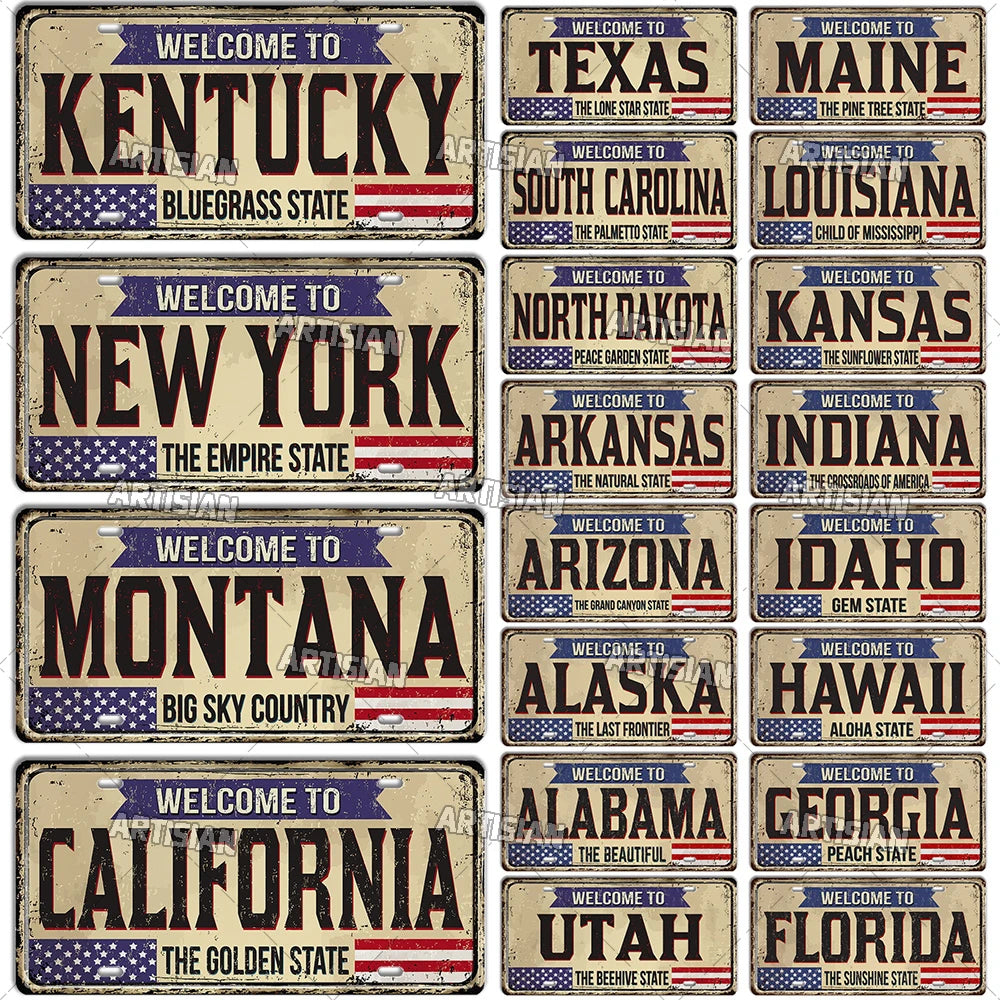 USA Landmark License Plate