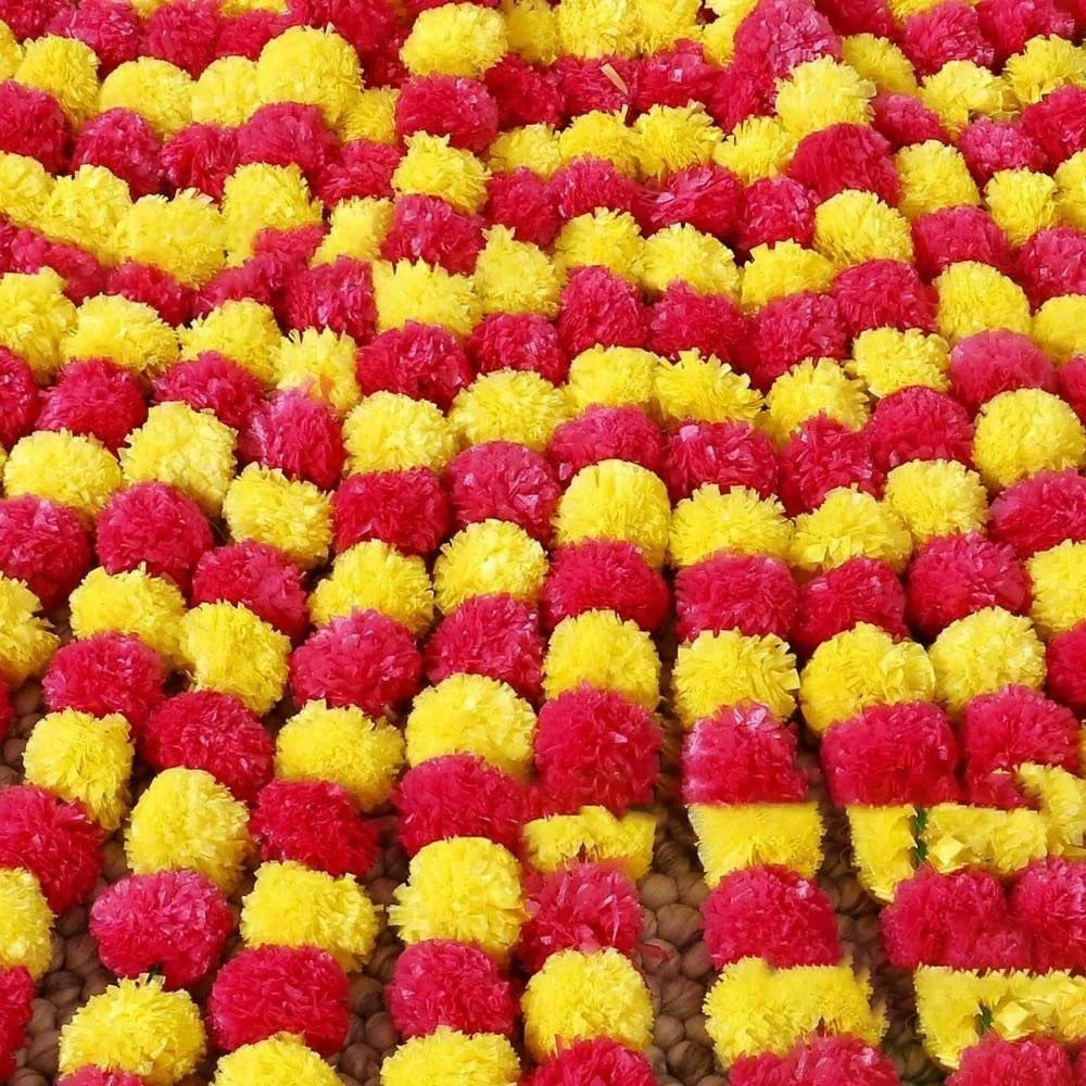 Artificial Marigold Flowers Day of The Dead, and Diwali Home Decor