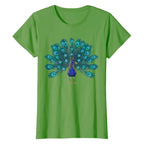 Blue Peacock T-Shirt Feathers