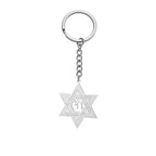 Star of David Hebrew Chai Symbol Keychain