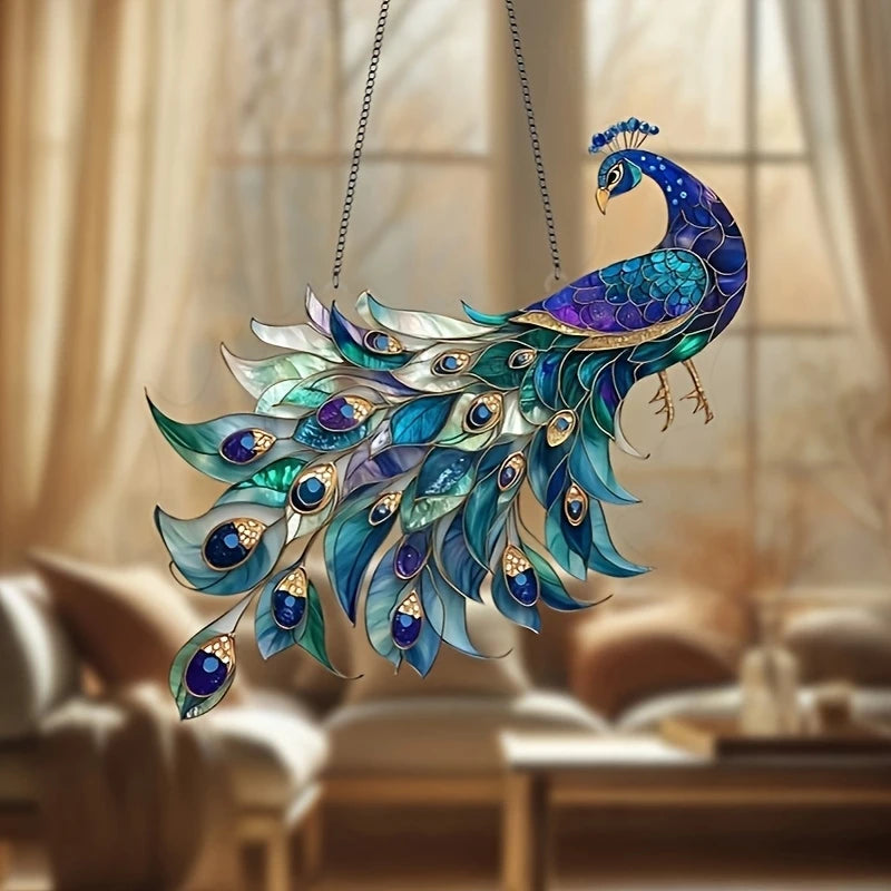 2D Peacock Sun Catcher