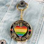 Courage Rotating Keychain Rainbow