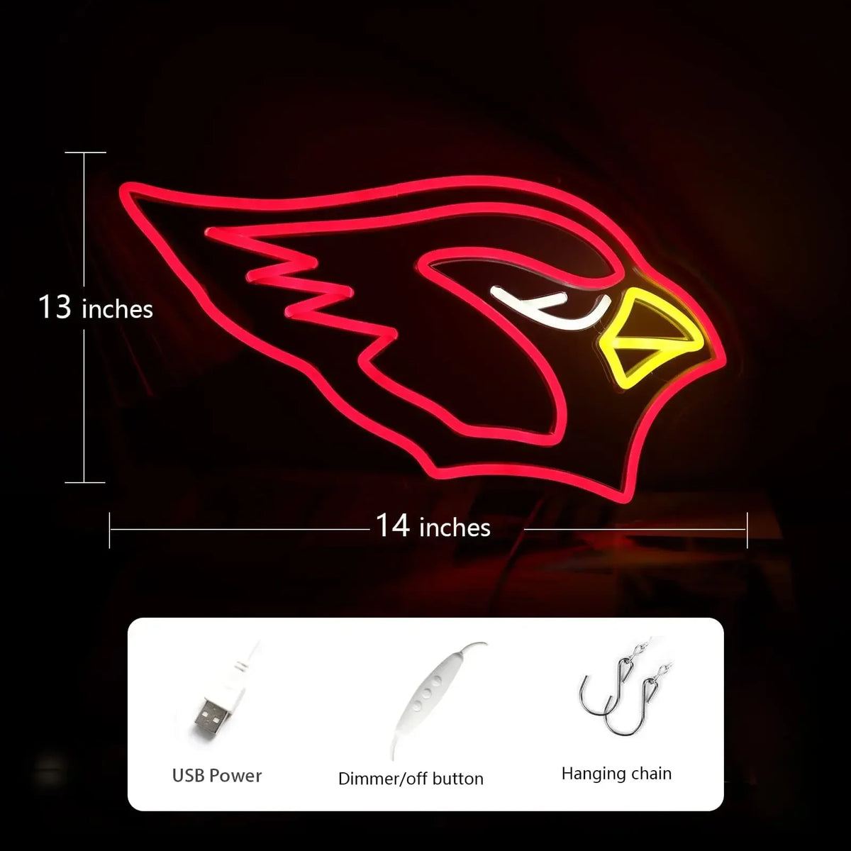 LED Neon Sign Lights Cave Game Room, USB Power
