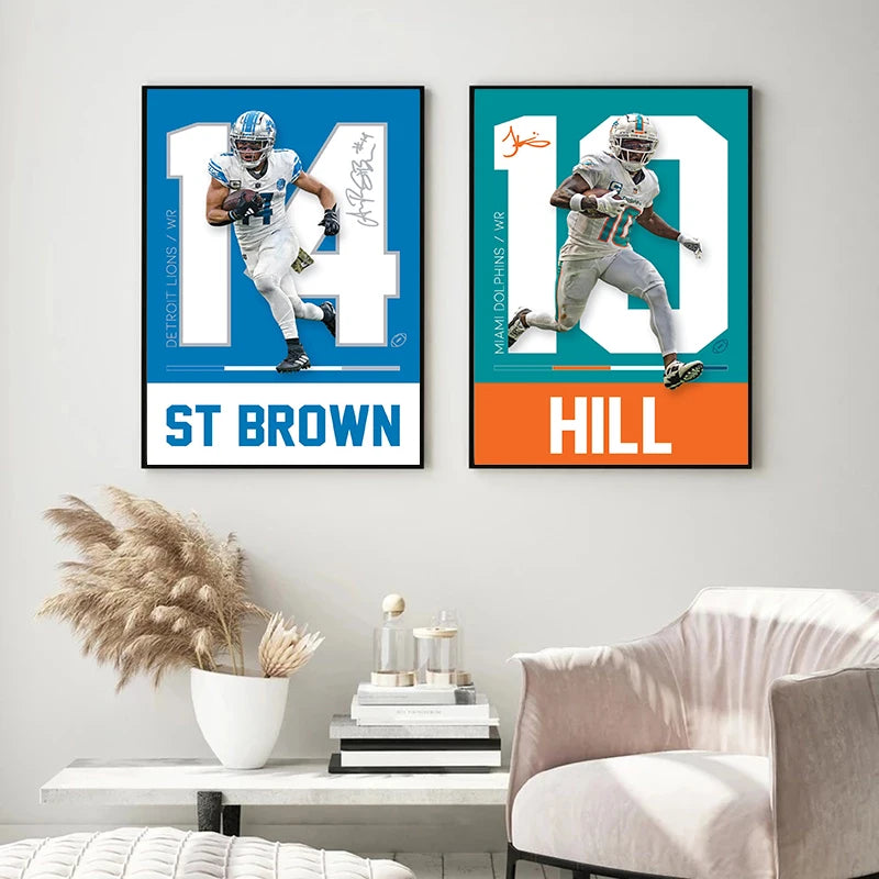 Famous Sports American Football Poster  NFL stars
