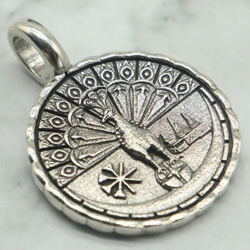 Stainless steel Yezidi Lalish Peacock