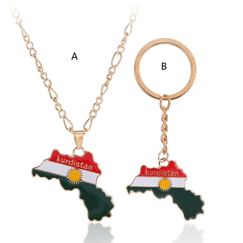 Kurdistan Map Necklace, Keychain