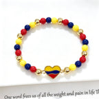 Classic Enamel Art Venezuelan Colombian Flag Bracelet