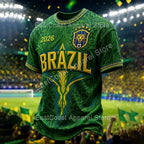 Brazil Flag Retro Soccer Jersey