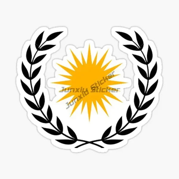 Kurdistan Flag Map Emblem Stickers
