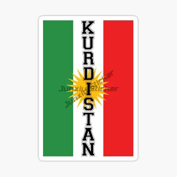 Kurdistan Flag Map Emblem Stickers