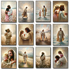 Jesus With Woman Christian Posters Savior