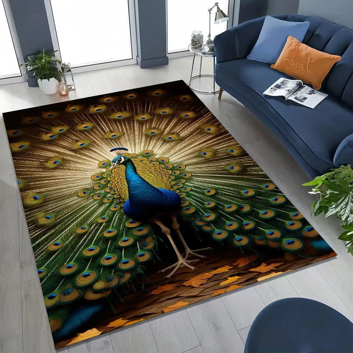 Peacock Rug Decor